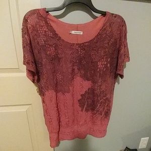 Fuchsia Lace Top